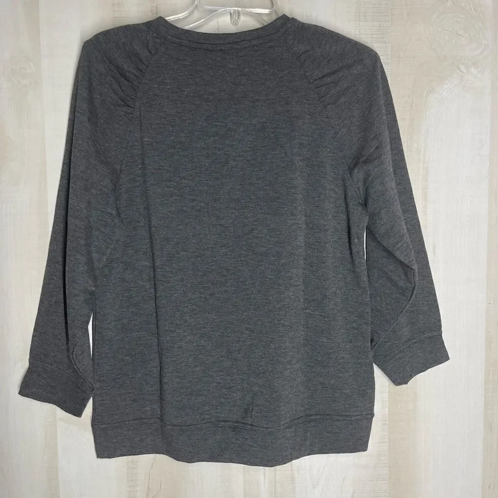 CATO new without‎ tags gray Baby it’s cold outside Holiday sweatshirt, size XS - Picture 11 of 16